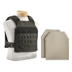 Premier Classic Plate Carrier Vest with (2) Level IIIA 10x12 inch Soft Armor Panels