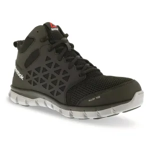 Reebok Men's Sublite Cushion Work Mid Alloy Toe Shoes Microfiber/Mesh