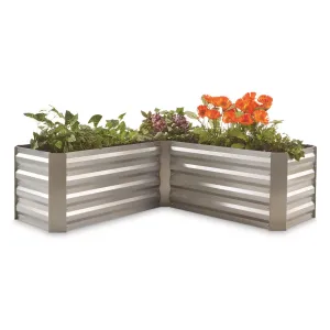 CASTLECREEK L-Shaped Galvanized Steel Planter Box