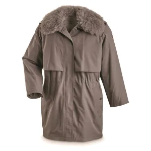 Czech Republic Military Surplus Parka with Faux Fur Collar New
