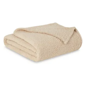 Brooklyn Loom Marshmallow Sherpa/Faux Mink Throw Blanket