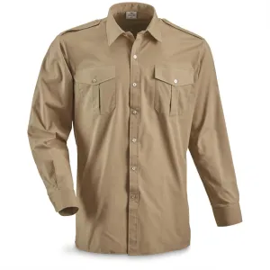 Belgian Military Surplus Khaki Field Shirts 3 pack New