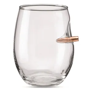 BenShot Freedom Wine Glass with .308 Bullet