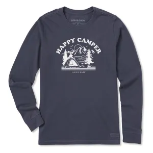 Life Is Good Women's Happy Camper Long Sleeve Crusher Tee
