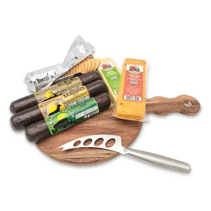 Pearson Ranch Loaded Wild Game and Cheese Assortment with Cutting Board and Knife
