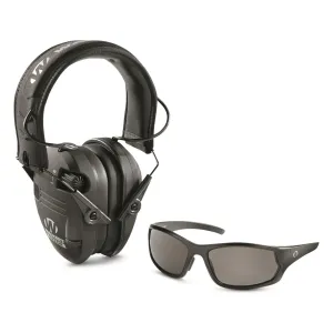 Walker's IKON Carbine Shooting Glasses with Razor Slim Electronic Ear Muffs