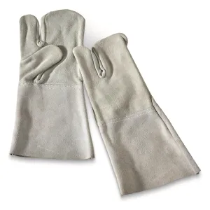 French Military Surplus Leather Chopper Trigger Finger Mittens 2 Pack New