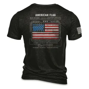 Nine Line Men's American Flag Schematic Short Sleeve Tee