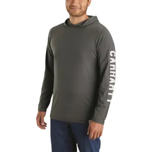 Carhartt Men's Force Relaxed Fit Midweight Long-Sleeve Logo Graphic Hooded T-Shirt