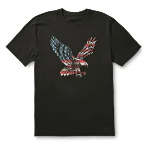 Life Is Good Men's Eagle Flag Short Sleeve Tee
