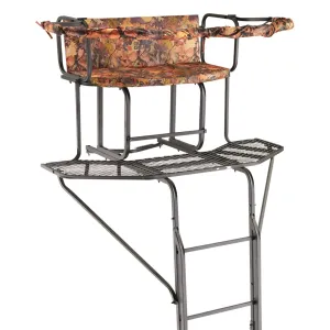 Guide Gear 20' 2-man Double Rail Ladder Tree Stand with Hunting Blind