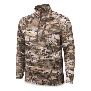 Huntworth Men's Lightweight Pique Knit Quarter-Zip Pullover