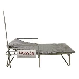 Blantex FEMA-ADA Adjustable Cot with Guardrails and IV Pole