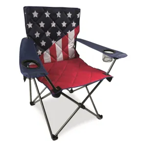 Black Sierra Equipment Oversized Old Glory Flag Chair 300-lb. Capacity