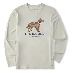 Life is Good Men's Stay True Dog Long-Sleeve Crusher Tee