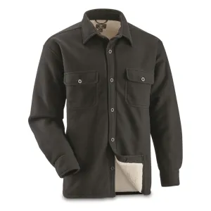 Guide Gear Solid Sherpa-Lined Fleece CPO Shirt Jacket
