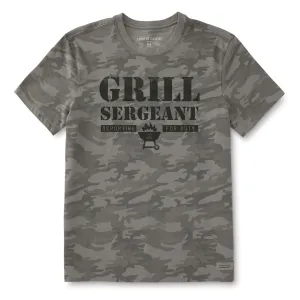 Life Is Good Wordsmith Grill Sergeant Short Sleeve Crusher Tee