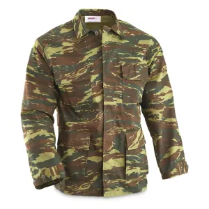 Greek Military Surplus Lizard Camo Field Shirt New