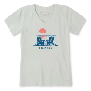 Life Is Good Women's Clean Docktails V-neck Crusher Lite T-Shirt