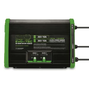 Norsk EVO-TEC 36V/36V 10A - 2-Bank On-Board Lithium Charger