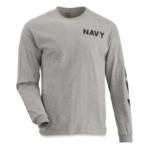 U.S. Navy Surplus Long Sleeve Crew T-Shirt New