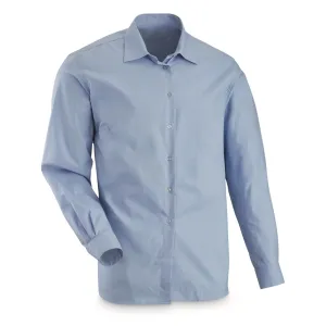 Italian Military Surplus Long Sleeve Prison Guard Shirt 2 Pack New