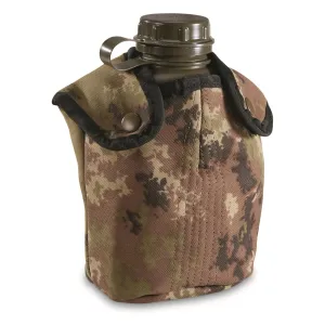 Italian Military Surplus San Marco 1L Canteen with Cup and Cover New