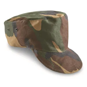Italian Military Surplus Woodland Camo Caps 4 Pack New