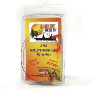Sunrise Tackle Northern Wire Tip Up Rig #6 Red 3 Pack