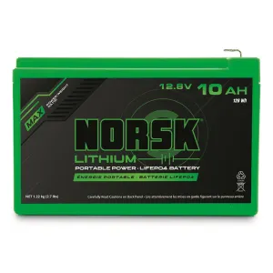 Norsk 12.8V 10Ah Lithium Battery with Charger