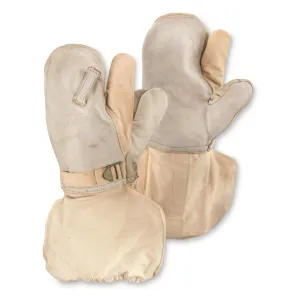 British Military Surplus Canvas and Leather Trigger Mitts 4 Pack New