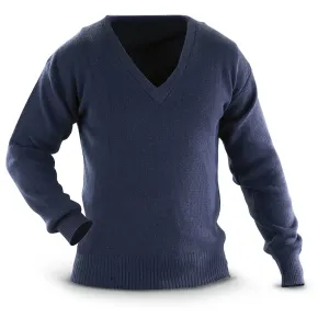 Italian Military Surplus Wool V Neck Sweater New