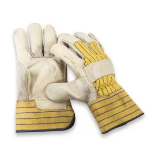 French Military Surplus Suede Work Gloves 2 Pack New