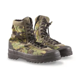 Italian Municipal Surplus Superga Green Camo Boots New