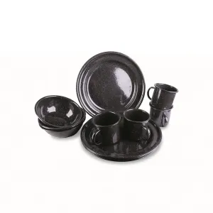 Mil-Tec 12-Piece Enamel Dinnerware Set