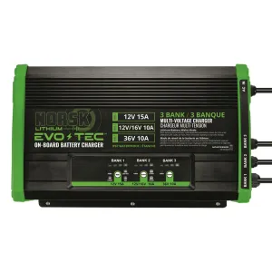 Norsk Evo-Tec 12V + 12V/16V + 36V - 3 Bank Selectable On-Board Charger