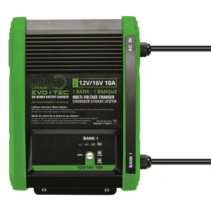 12V/16V 10A - 1 Bank Evo-Tec(TM) Selectable On-Board Charger