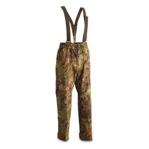 Italian Military Surplus Waterproof Overpants with Suspenders New