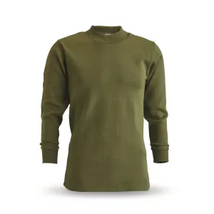 Belgian Military Surplus Wool Blend Crew Neck Long Sleeve Shirt New