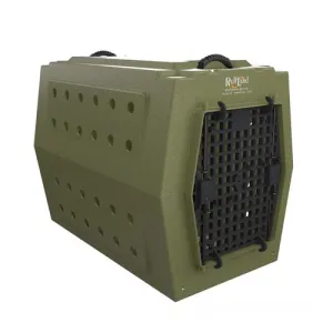 RUFF LAND Large Single Door Dog Kennel | OD Green