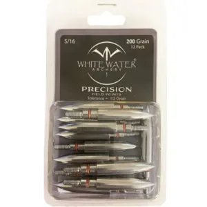 WHITEWATER ARCHERY Precision Field Points 5/16" 200gr, 12 Pack