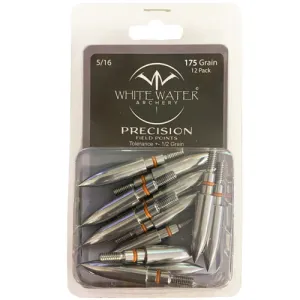 WHITEWATER ARCHERY Precision Field Points 5/16" 175gr, 12 Pack