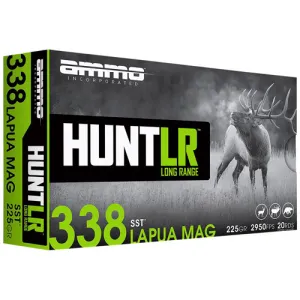 AMMO INC 338 Lapua Mag 225Gr SST Hunt LR 20rd