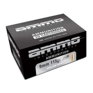 AMMO INC 9mm 115Gr JHP Signature Defense 20rd