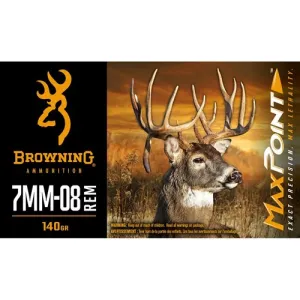 BROWNING AMMO 7mm-08 Rem Maxpoint 140Gr 20rd