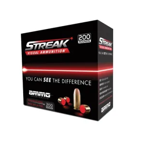 AMMO INC 9mm Streak Visual RED 124Gr Total Metal Case 200rd