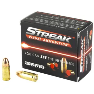 AMMO INC 9mm Streak Visual RED 124Gr Total Metal Jackt 20rd