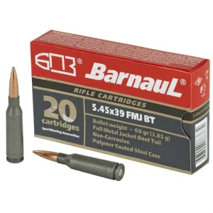BARNAUL AMMO - 1 CASE LIMIT 5.45x39 500rd Case 60gr FMJ BT