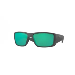 COSTA Blackfin Pro Green Mirror 580G Polarized Sunglasses | Matte Black Frames