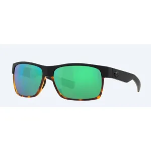 COSTA Half Moon 580G Green Mirror Polarized Sunglasses | Black Tortoise Frames